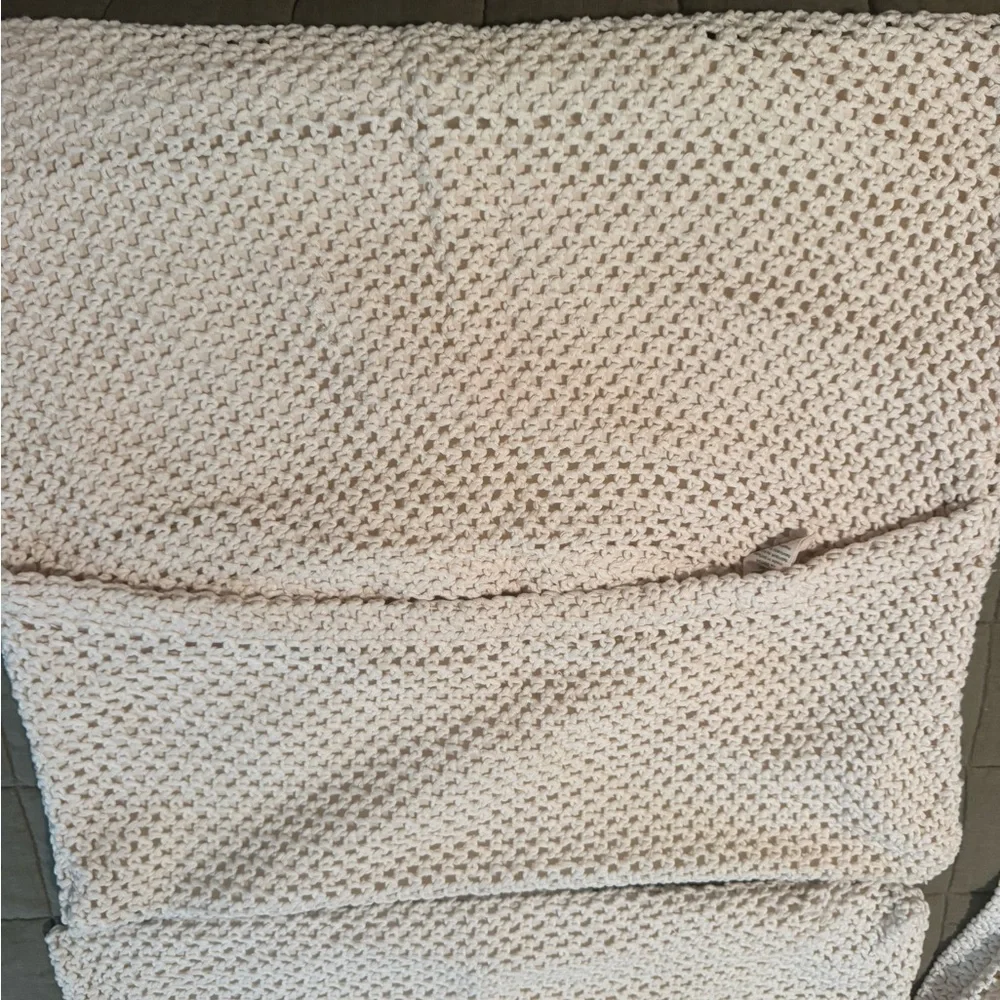West Elm organic cotton throw plus two shams